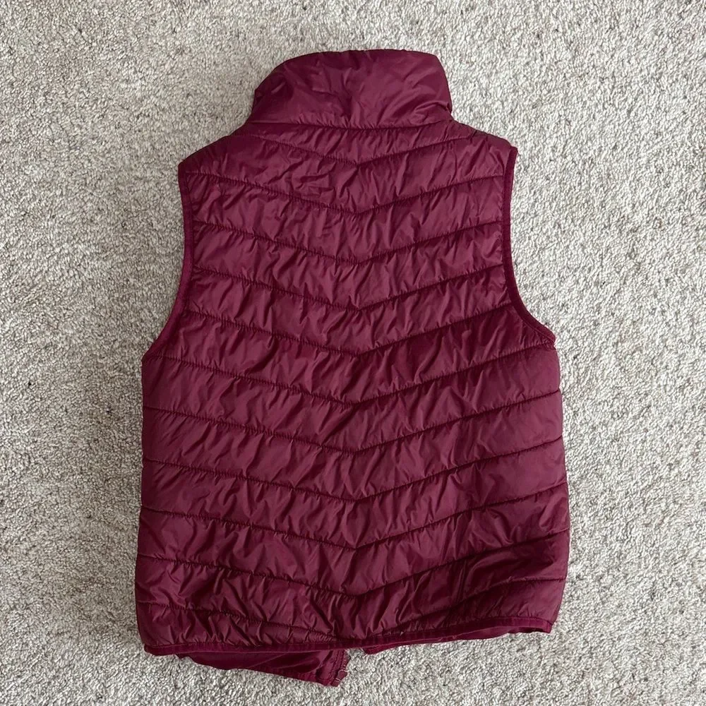 Arizona Jean Co Kids Boys Girls Quilted Puffer Vest Maroon Burgundy Red Size M